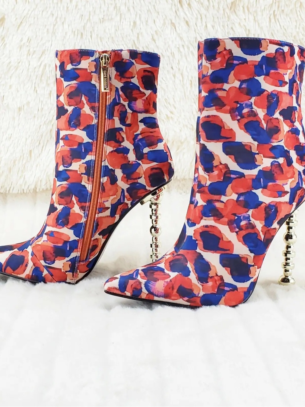 Cape Robbin Red Multi Floral Pointed-Stiletto Ankle Boots - Picture 5 of 7